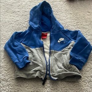 Nike Blue and Gray Kids Hoodie